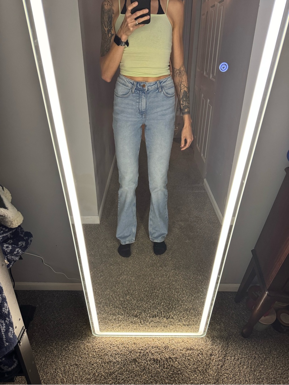 NWT Wrangler Light Blue High-Rise Boot Jeans Size 26/34 Long